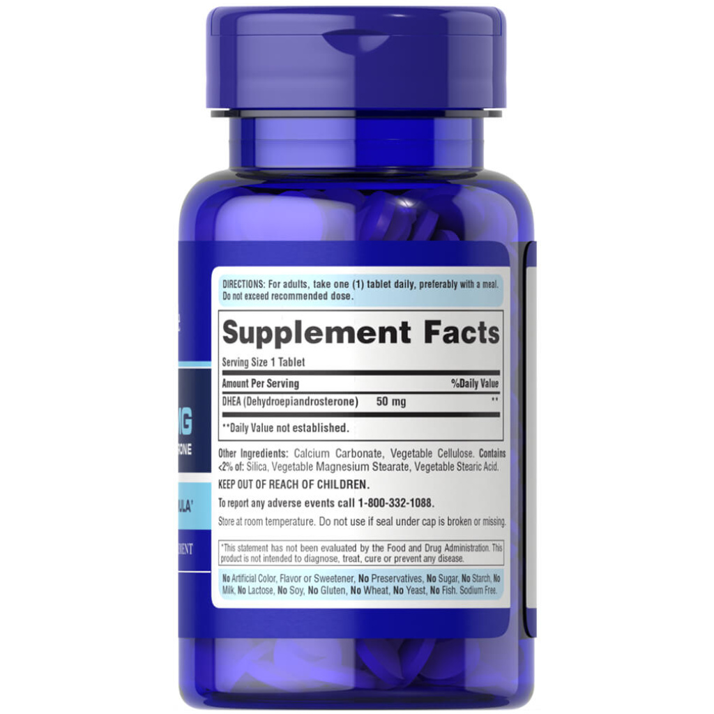 Dhea. 50 mg. 50 tabletas. Puritans Pride. Diabetes en Control