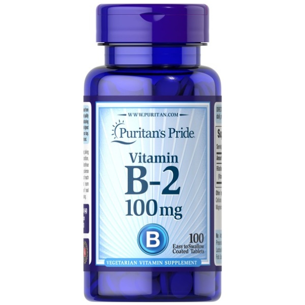 Vitamina B2. Riboflavina. 100 mg .100 tabletas. Puritans Pride